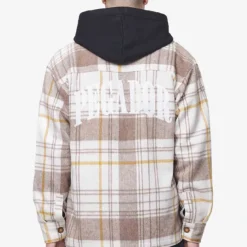 Bale Embroidery Heavy Flannel Zip Shirt Cream Wood -Fashigen Sales 1 PGDR BLACKFRIDAY 2023 MENS19058