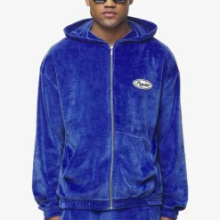 Weaver Oversized Velour Jacket Magic Violet