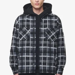 Flato Heavy Flannel Shirt Coal Black