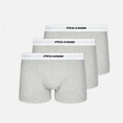 Camino Boxershorts Single Logo 3 Pack Grey Melange White