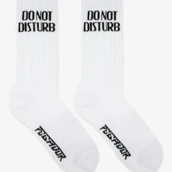 Do Not Disturb Socks White Black