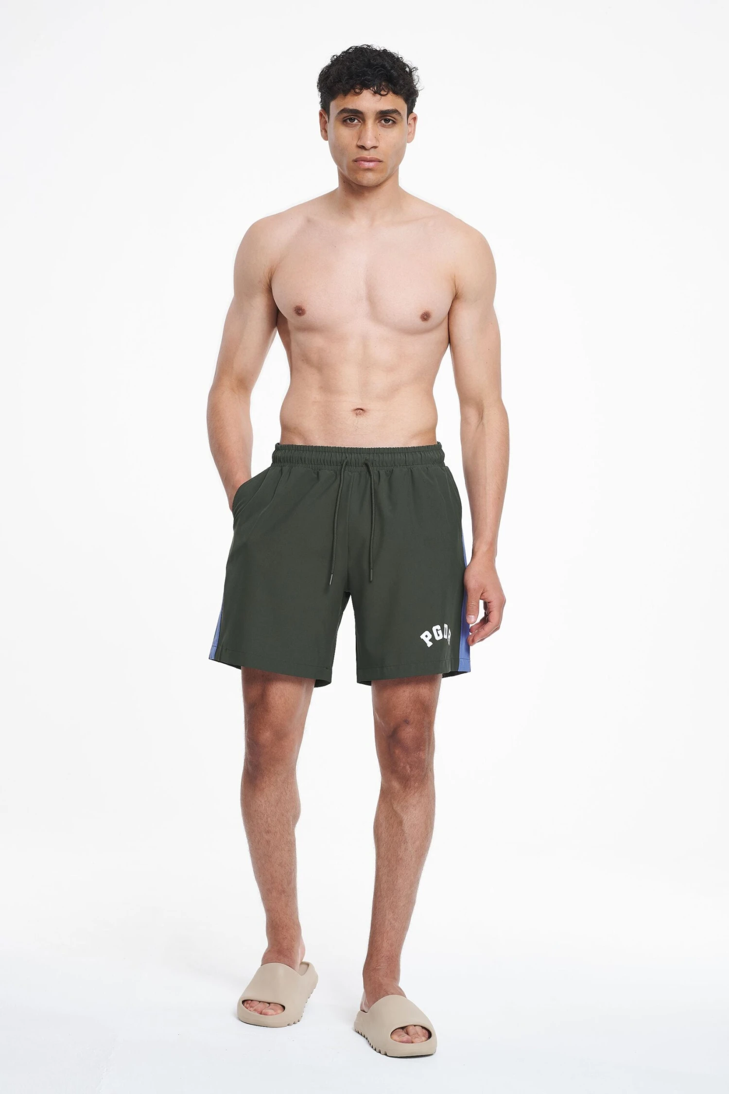 Hermon Swim Shorts Dark Olive 2 Hermon Swim Shorts Dark Olive - Image 2