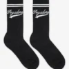 Deer Socks Black White
