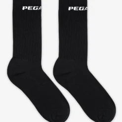 Logo Socks Black White