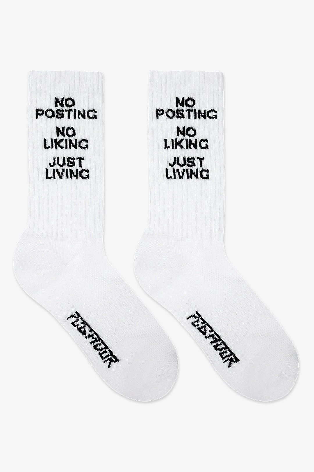 No Posting Socks White Black 1 No Posting Socks White Black