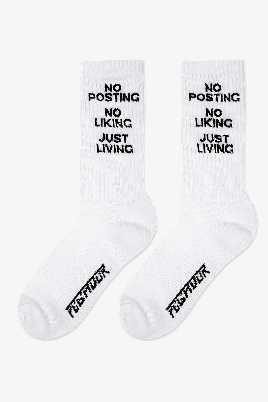No Posting Socks White Black 2 No Posting Socks White Black - Image 2