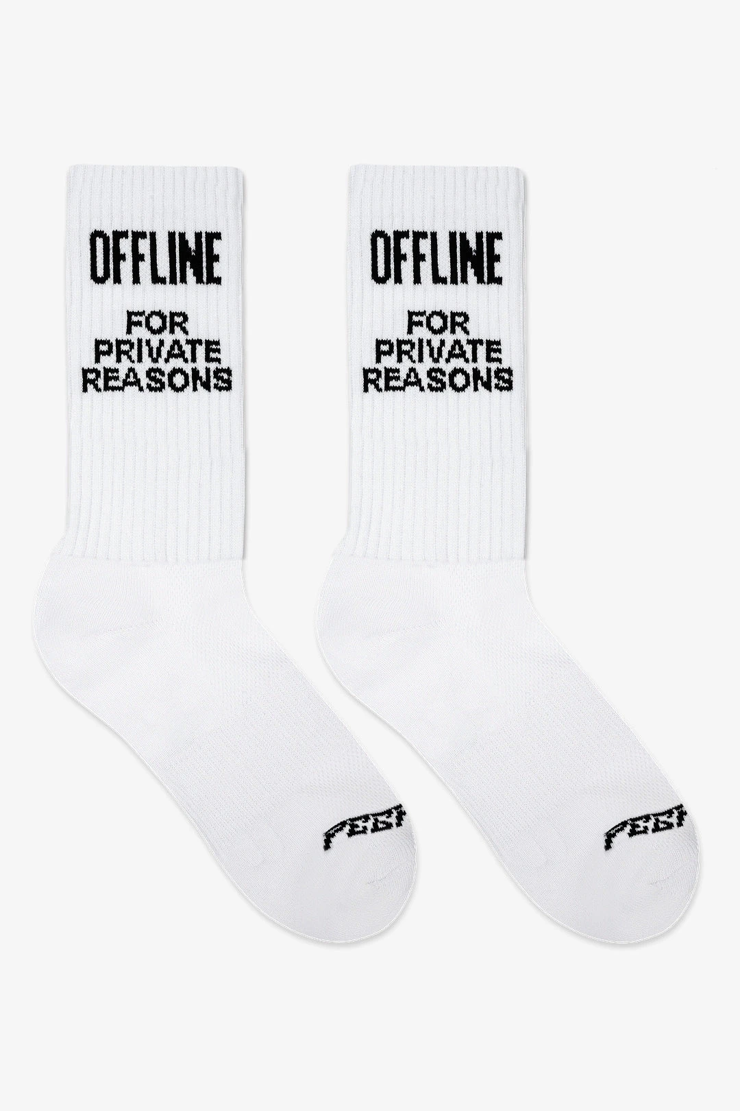 Offline Socks White Black 1 Offline Socks White Black