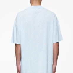 Piane Monogram Summer Shirt Riviera Blue -Fashigen Sales PEGADOR FINER THINGS ECOMMERCE MALE DAY 241922