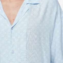 Piane Monogram Summer Shirt Riviera Blue -Fashigen Sales PEGADOR FINER THINGS ECOMMERCE MALE DAY 241924