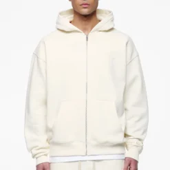 Logo Oversized Sweat Jacket Vintage Washed Unbleached Gum