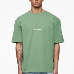 Colne Logo Oversized Tee Vintage Washed Cypress Green -Fashigen Sales PEGADOR FINER THINGS ECOMMERCE MALE40132