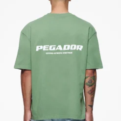 Colne Logo Oversized Tee Vintage Washed Cypress Green