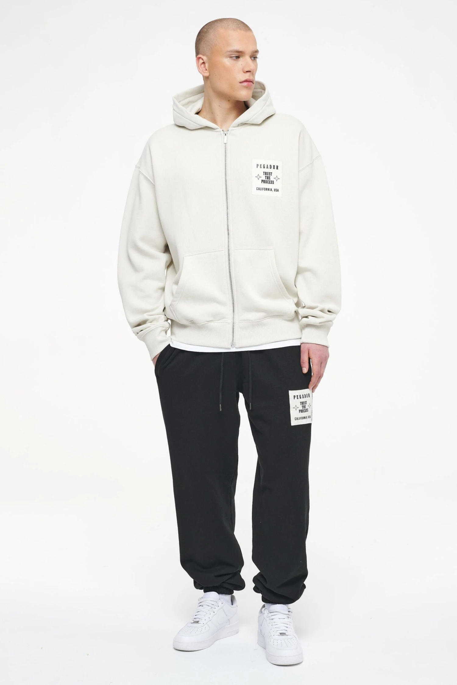 Salal Oversized Sweat Jacket Vintage Washed Angels Cream 2 Salal Oversized Sweat Jacket Vintage Washed Angels Cream - Image 2