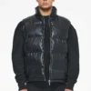 Arid Faux Leather Vest Black Ink