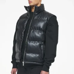 Arid Faux Leather Vest Black Ink -Fashigen Sales PEGADOR TRUST THE PROCESS ECOMMERCE MALE27884