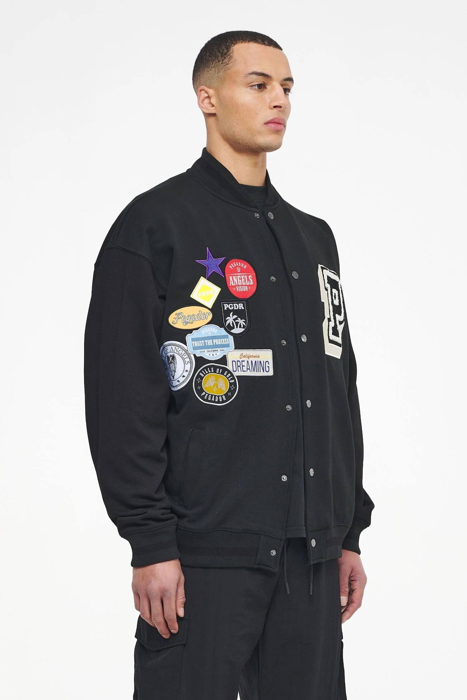 Whitney Varsity Jacket Washed Black Ink Black 4 Whitney Varsity Jacket Washed Black Ink Black - Image 4