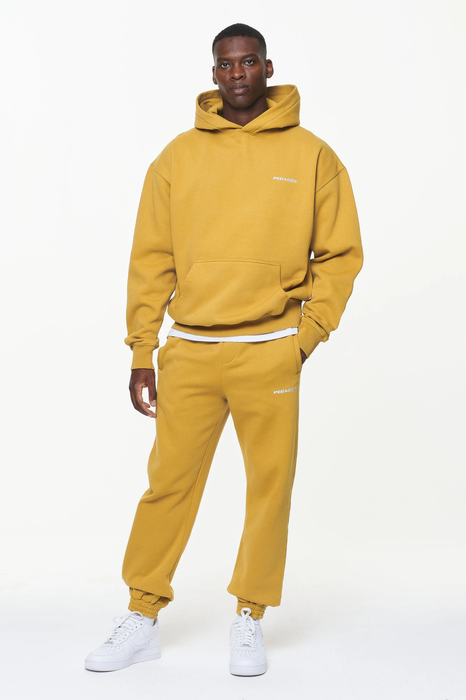 Logo Oversized Hoodie Vintage Washed Mustard 2 Logo Oversized Hoodie Vintage Washed Mustard - Image 2