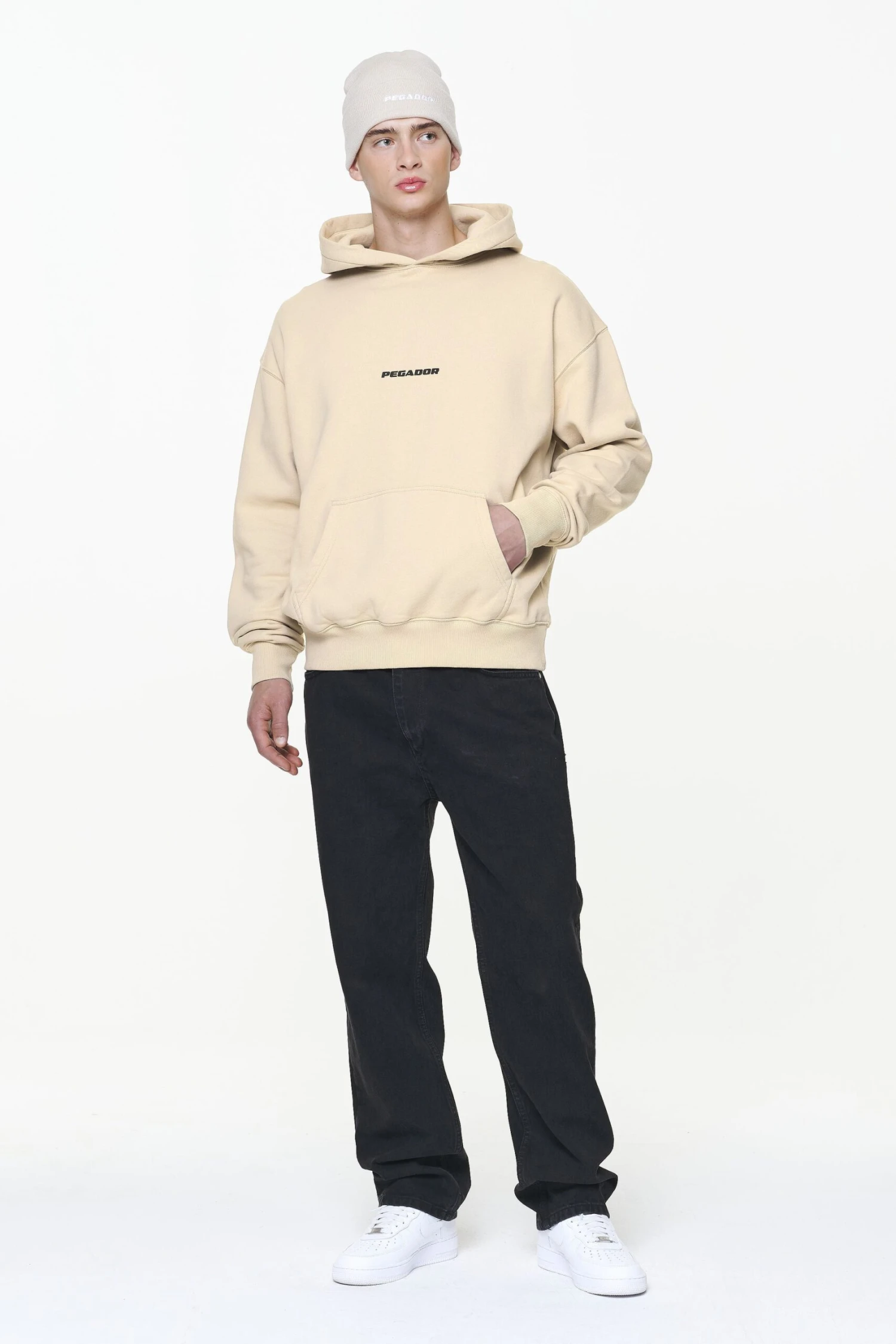 Colne Logo Oversized Hoodie Vintage Washed Kingdom Beige Gum 2 Colne Logo Oversized Hoodie Vintage Washed Kingdom Beige Gum - Image 2