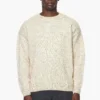 Logo Shaggy Knit Sweater Kingdom Beige