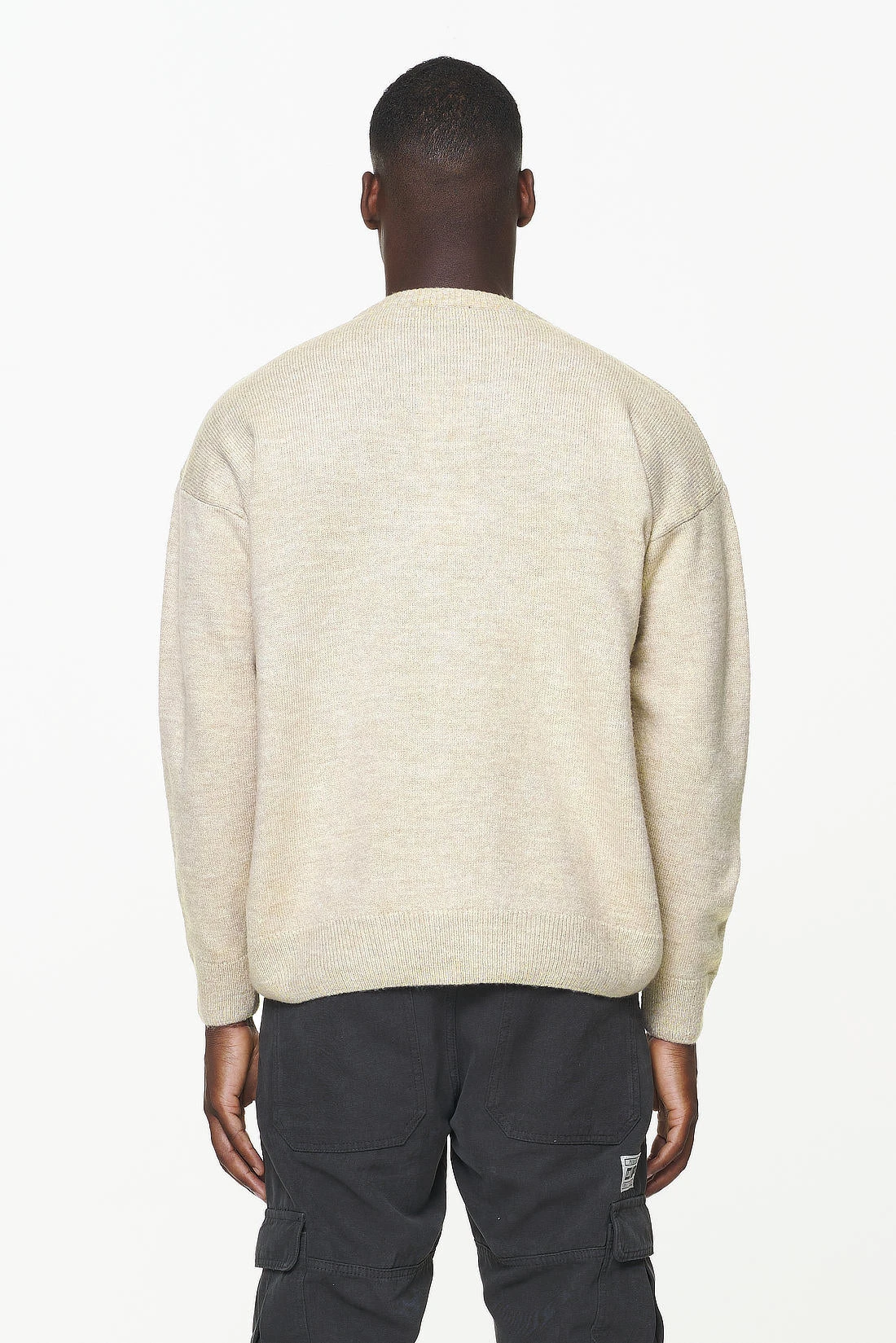 Logo Shaggy Knit Sweater Kingdom Beige 4 Logo Shaggy Knit Sweater Kingdom Beige - Image 4