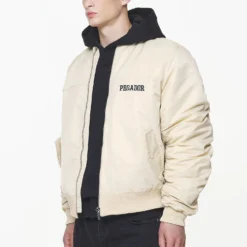 Garo Bomber Jacket Kingdom Beige -Fashigen Sales PGDR BUILD TO LAST E COMMERCE MENS8511