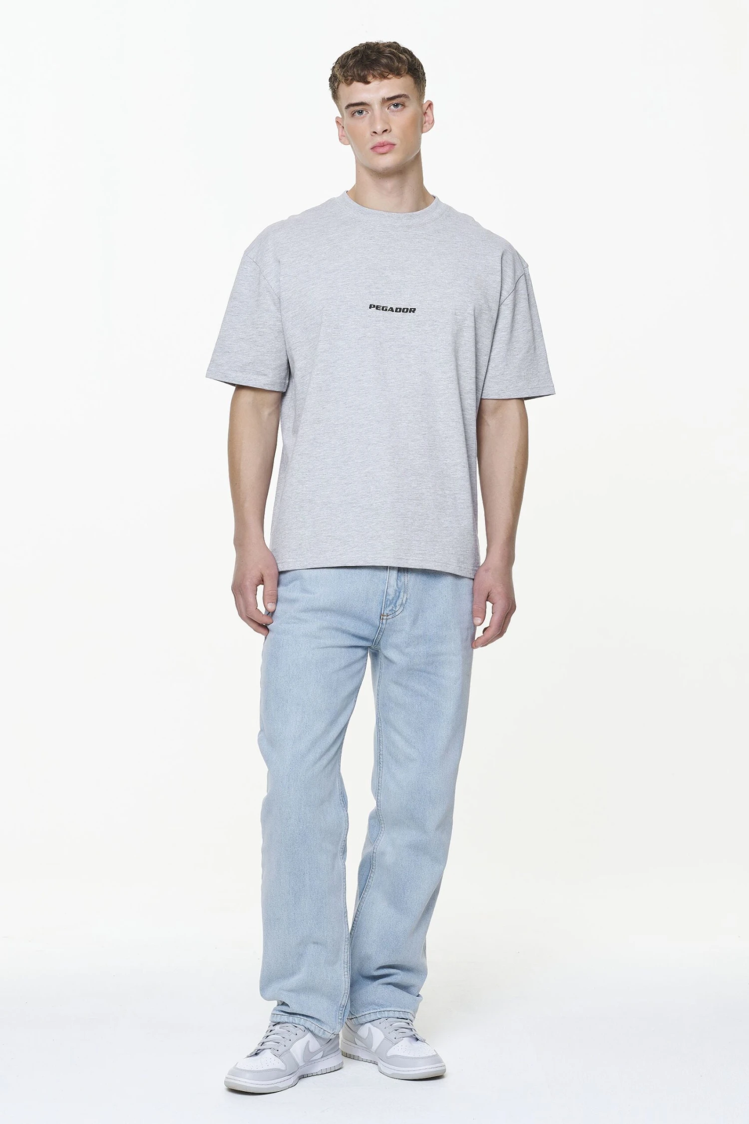 Colne Logo Oversized Tee Grey Melange 2 Colne Logo Oversized Tee Grey Melange - Image 2