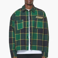 Eastfield Flannel Shirt Washed British Green Onyx Black -Fashigen Sales PGDR BUILD TO LAST E COMMERCE MENS 211133