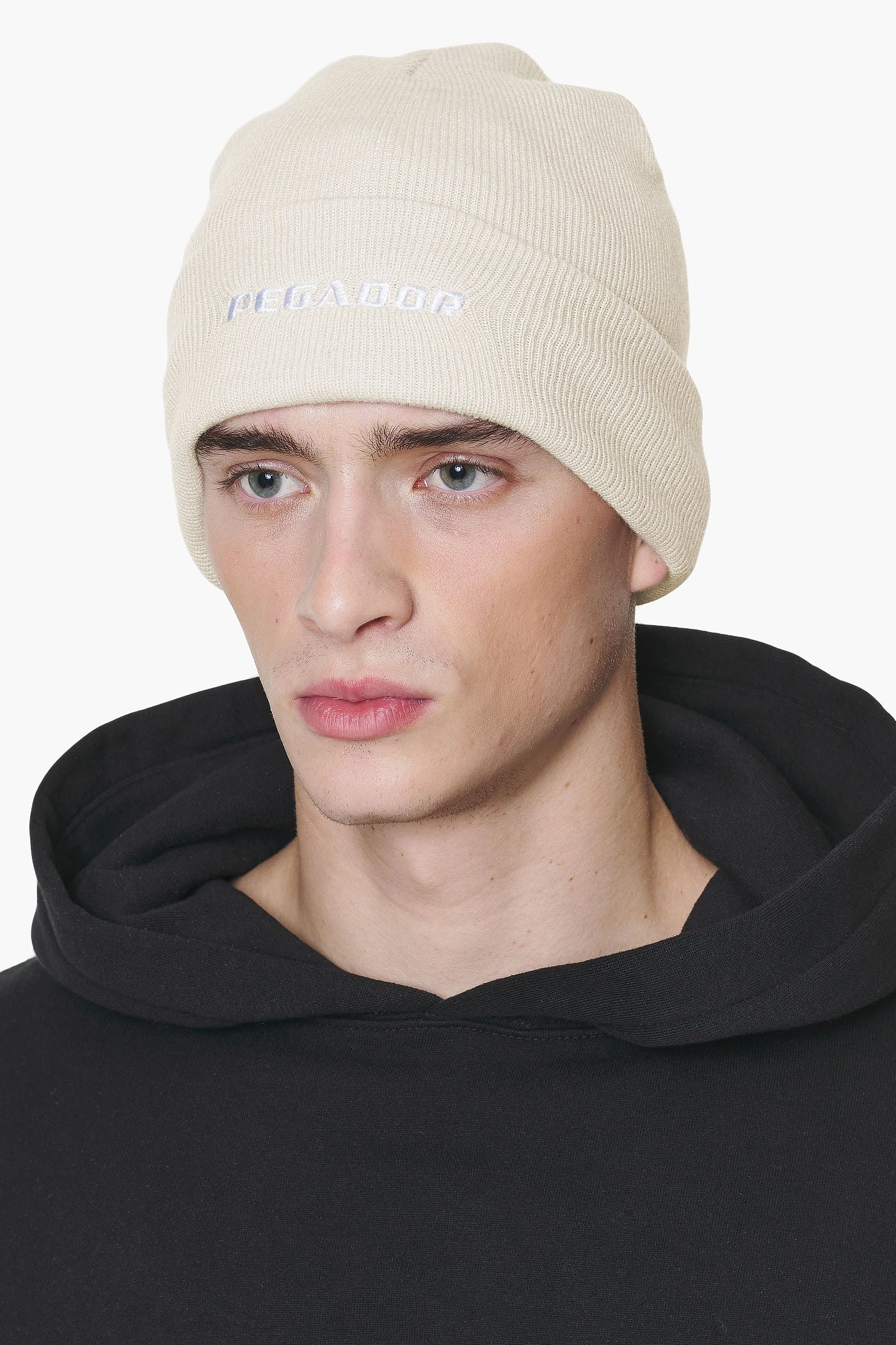 Logo Beanie Kingdom Beige White 1 Logo Beanie Kingdom Beige White
