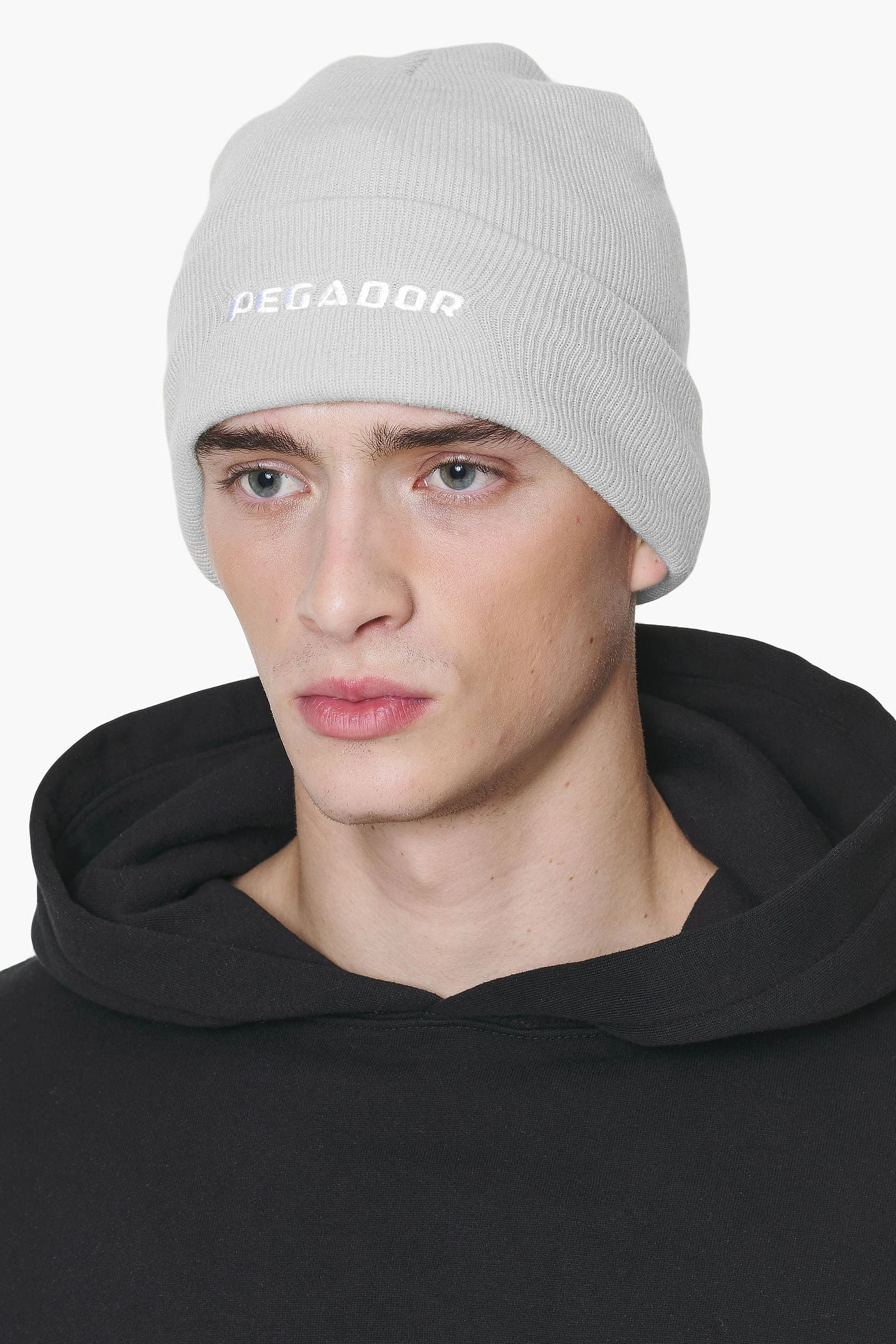Logo Beanie Grey Melange White 1 Logo Beanie Grey Melange White