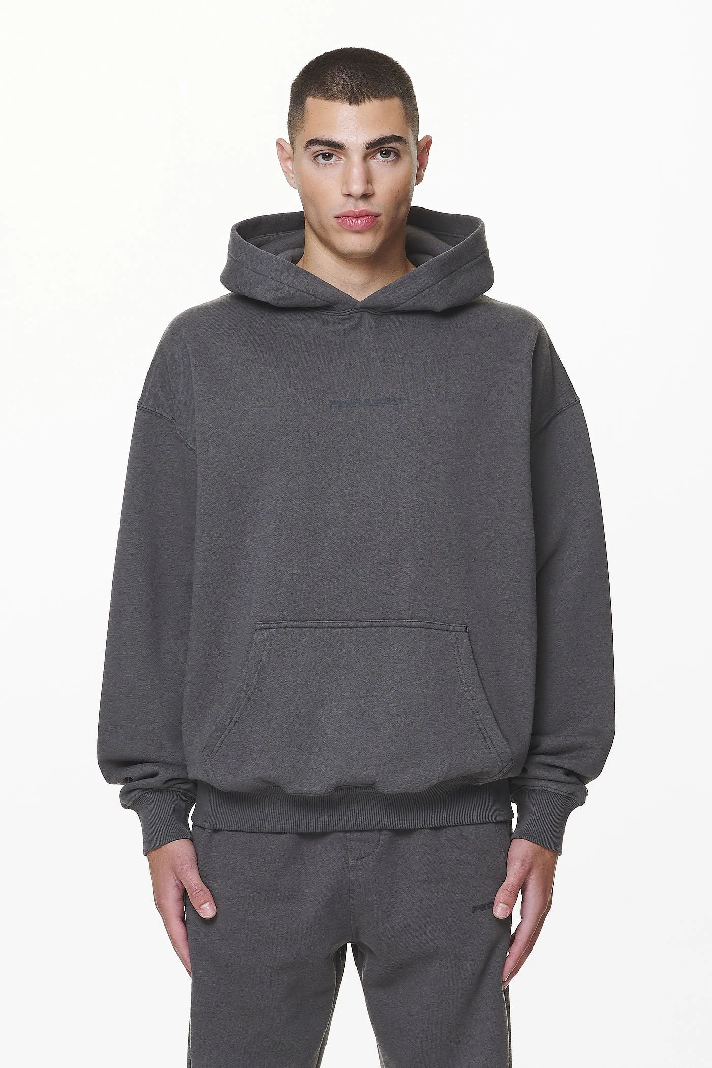 Colne Logo Oversized Hoodie Washed Volcano Grey 3 Colne Logo Oversized Hoodie Washed Volcano Grey - Image 3
