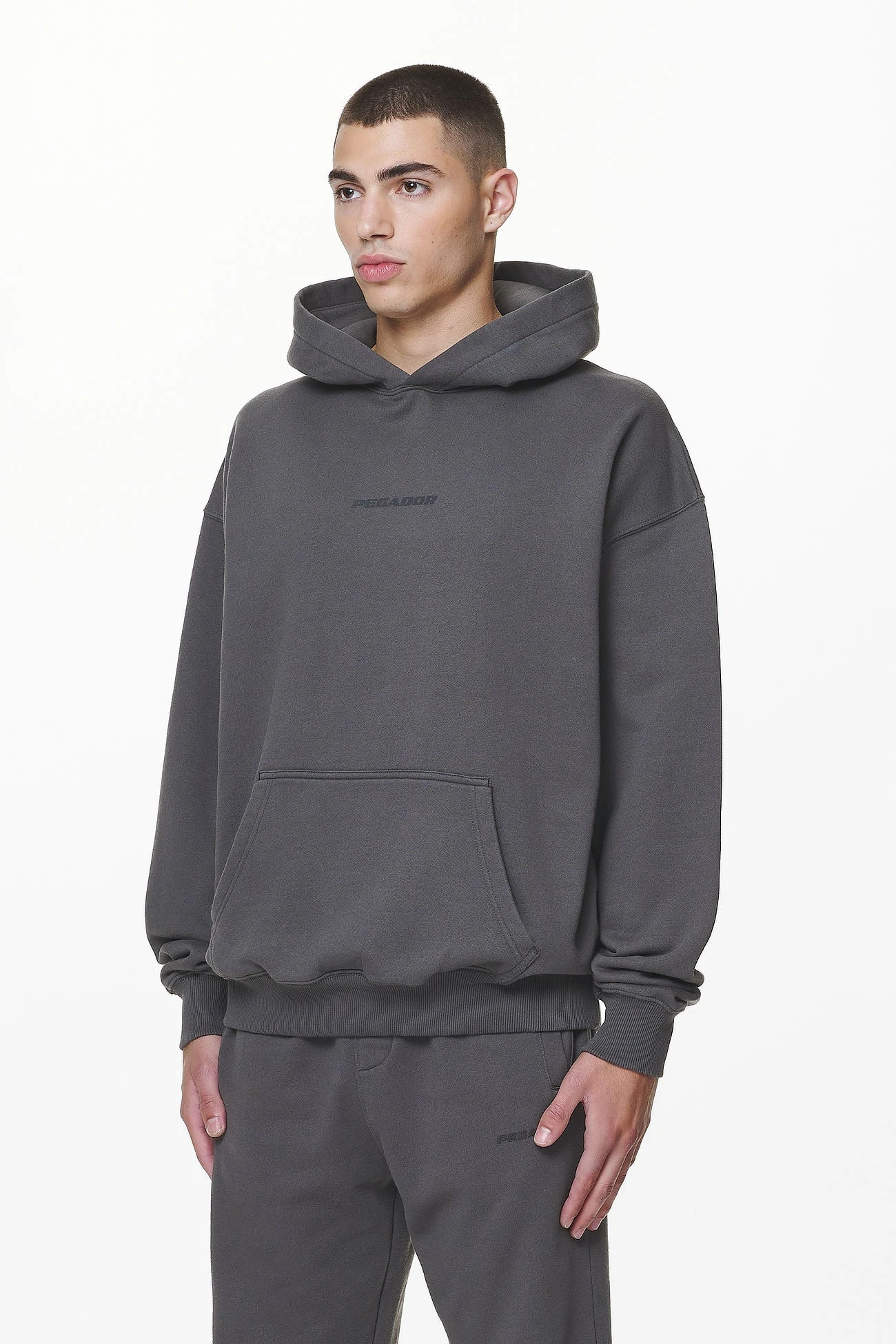 Colne Logo Oversized Hoodie Washed Volcano Grey 4 Colne Logo Oversized Hoodie Washed Volcano Grey - Image 4