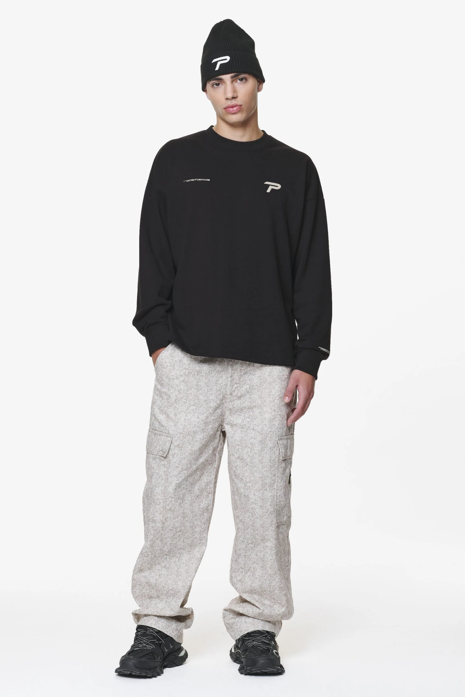 Barone Oversized Longsleeve Black 2 Barone Oversized Longsleeve Black - Image 2