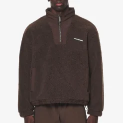 Fierro Teddy Halfzip Sweater Oak Brown