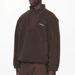 Fierro Teddy Halfzip Sweater Oak Brown 9 Fierro Teddy Halfzip Sweater Oak Brown -Fashigen Sales PGDR DO NOT DISTURB E COMMERCE DAY 260489