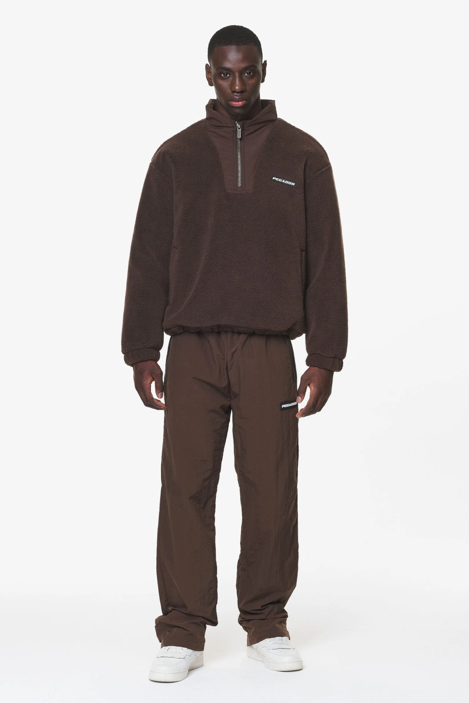 Fierro Teddy Halfzip Sweater Oak Brown 2 Fierro Teddy Halfzip Sweater Oak Brown - Image 2