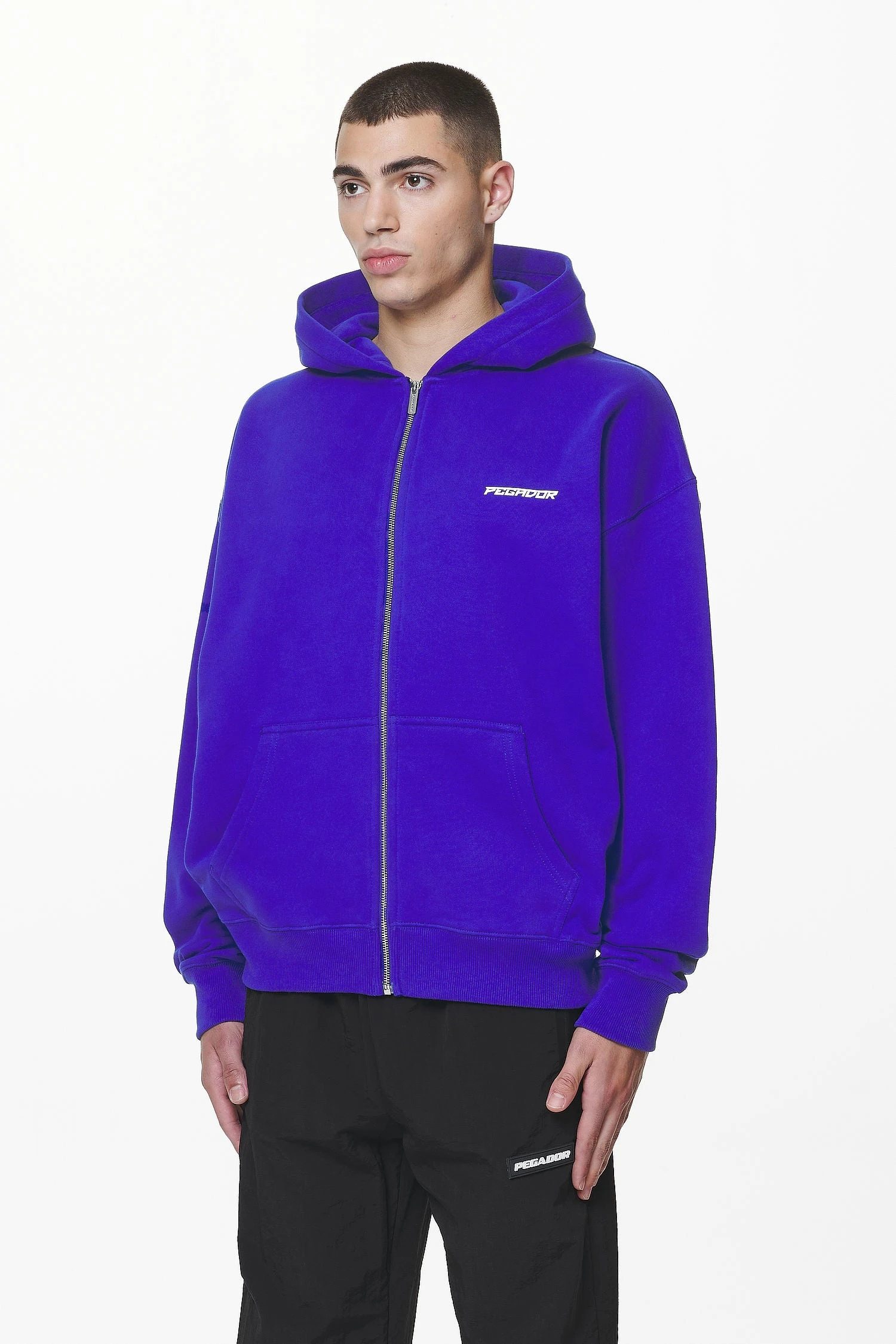 Devon Oversized Sweat Jacket Washed Endless Blue 4 Devon Oversized Sweat Jacket Washed Endless Blue - Image 4