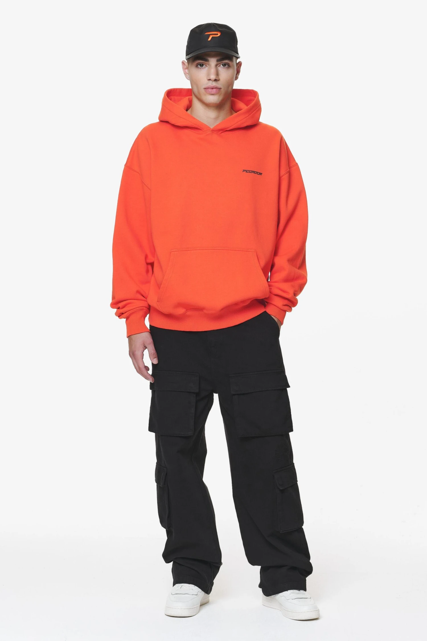 Devon Oversized Hoodie Washed Signal Red 2 Devon Oversized Hoodie Washed Signal Red - Image 2