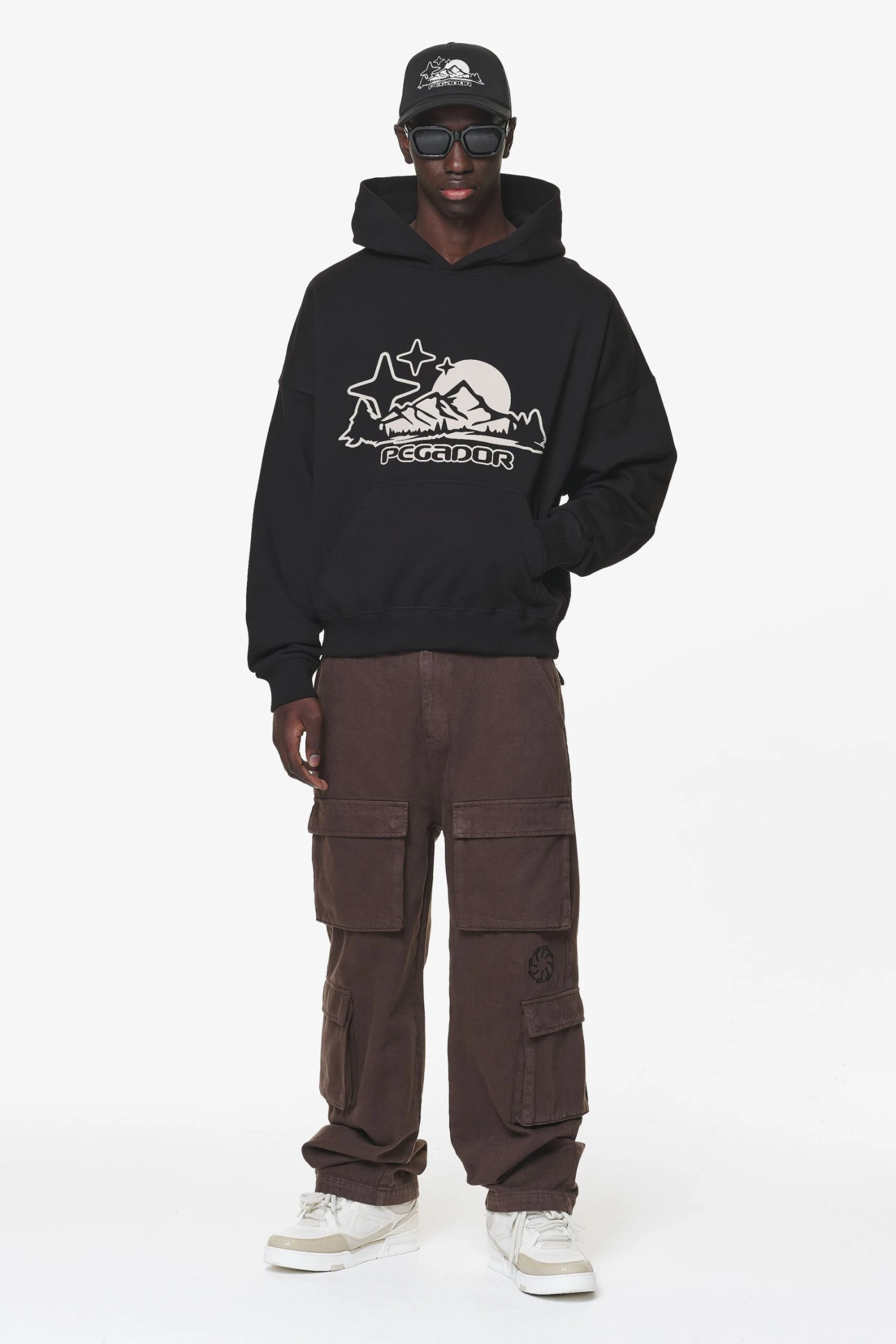 Pansy Boxy Hoodie Black 2 Pansy Boxy Hoodie Black - Image 2