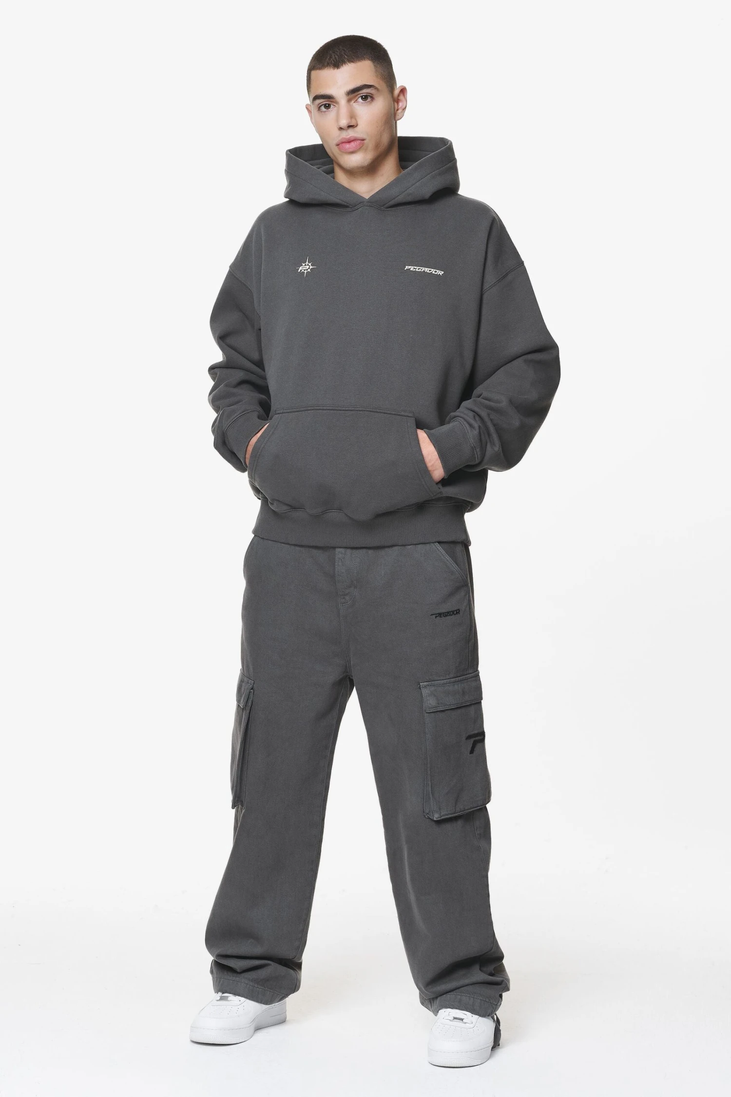 Gien Oversized Hoodie Washed Volcano Grey 2 Gien Oversized Hoodie Washed Volcano Grey - Image 2