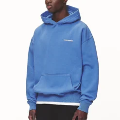 Logo Oversized Hoodie Washed Retro Blue White Gum -Fashigen Sales PGDR NEVER TOO LATE ECOMMERCE 2 MALE BLUE37