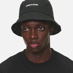 Logo Bucket Hat Black White -Fashigen Sales PGDR NEVER TOO LATE ECOMMERCE MALE CAPS17