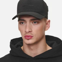 Logo Crushed Nylon Cap Black -Fashigen Sales PGDR NEVER TOO LATE ECOMMERCE MALE CAPS63