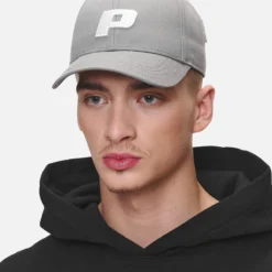 P Logo Cap Cool Grey White -Fashigen Sales PGDR NEVER TOO LATE ECOMMERCE MALE CAPS70
