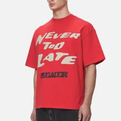 Corey Boxy Tee Washed Red -Fashigen Sales PGDR NEVER TOO LATE ECOMMERCE MALE DAY 11