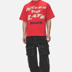 Corey Boxy Tee Washed Red -Fashigen Sales PGDR NEVER TOO LATE ECOMMERCE MALE DAY 12