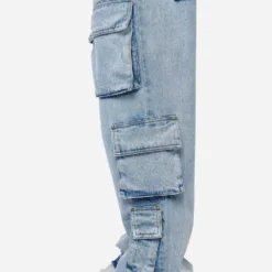 Lark Loose Cargo Jeans Washed Bright Blue -Fashigen Sales PGDR NEVER TOO LATE ECOMMERCE MALE DAY 1239