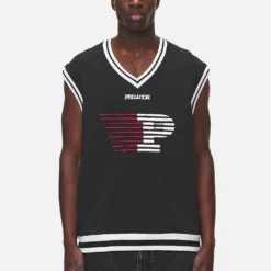 Marcy Oversized Sweat Vest Washed Black