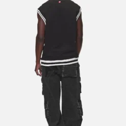Marcy Oversized Sweat Vest Washed Black -Fashigen Sales PGDR NEVER TOO LATE ECOMMERCE MALE DAY 1471