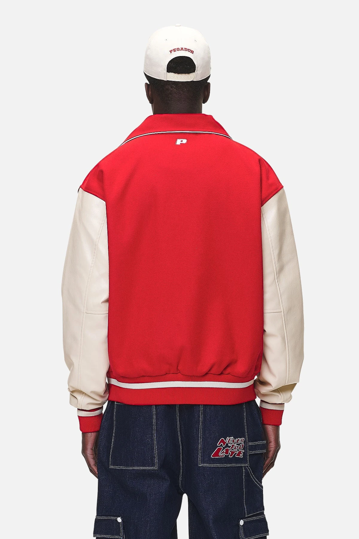 Oris Varsity Jacket Red Cream 5 Oris Varsity Jacket Red Cream - Image 5