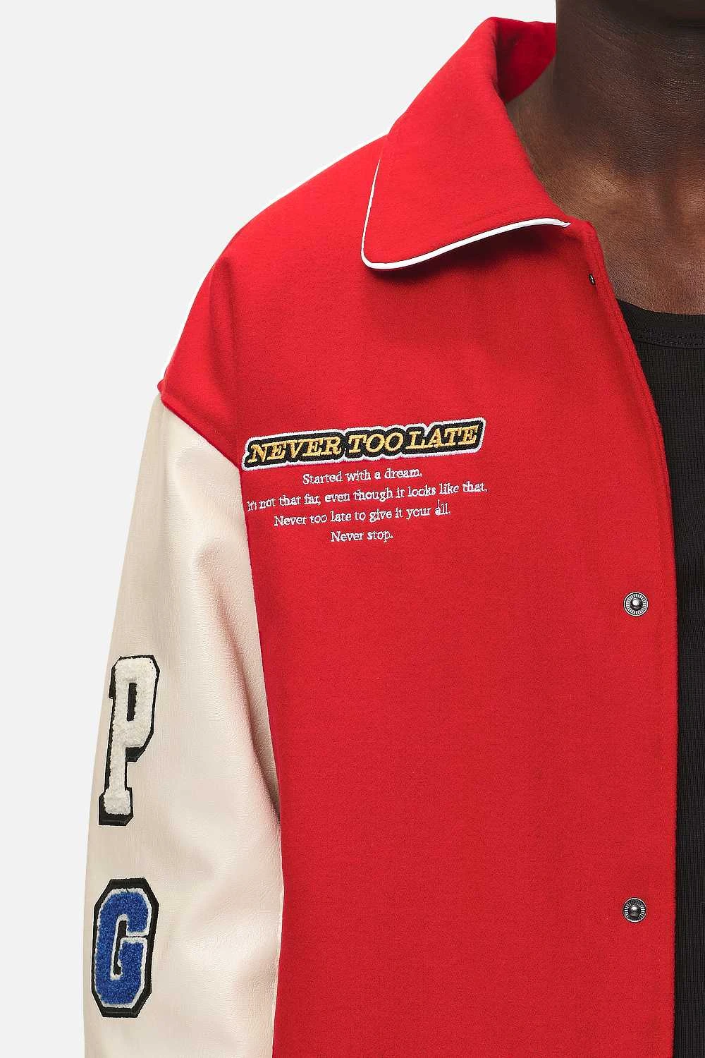 Oris Varsity Jacket Red Cream 6 Oris Varsity Jacket Red Cream - Image 6
